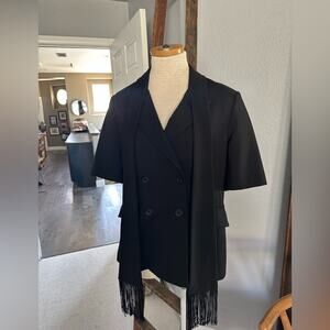 Pink Tartan black jacket, size 10